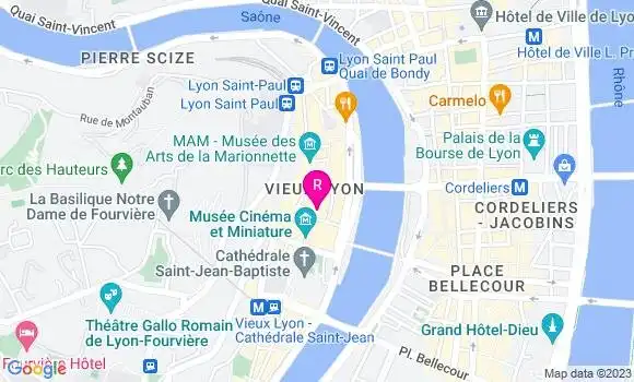 Localisation Restaurant  La Trattoria de Saint Jean
