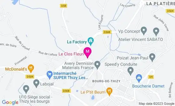 Localisation Restaurant  Le Clos Fleuri