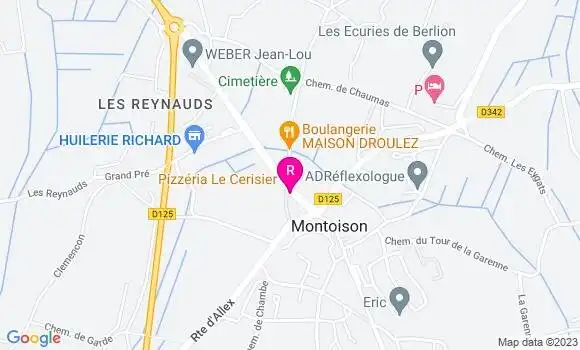 Localisation Pizzeria Le Cerisier