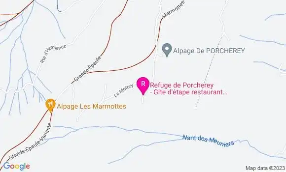 Localisation Restaurant  Refuge de Porcherey