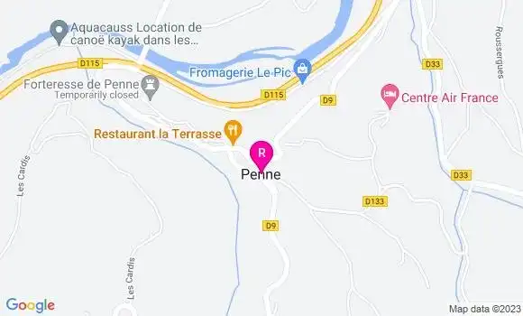 Localisation Restaurant  La Terrasse