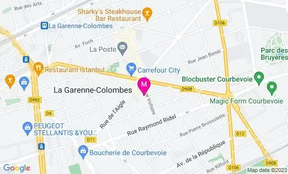 Localisation Restaurant  Les Jardins de Voltaire