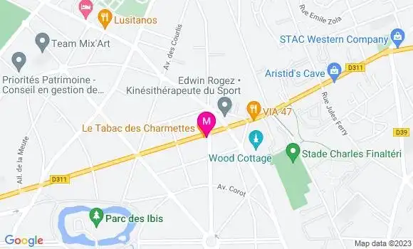 Localisation Restaurant Bar Le Tabac des Charmettes