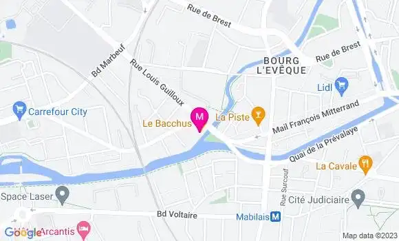 Localisation Restaurant  Le Bacchus