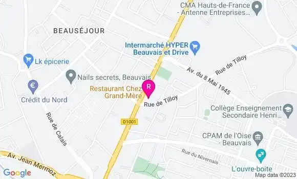 Localisation Restaurant  Chez Grand Mère