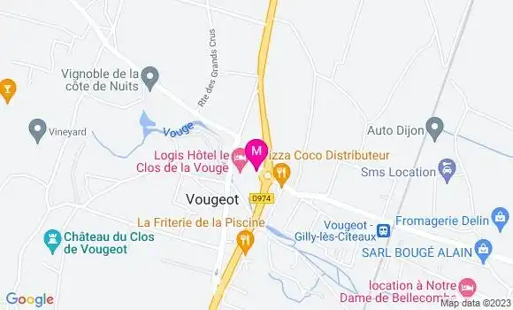 Localisation Restaurant  Au Creux de Vougeot