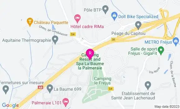 Localisation Restaurant  Camping de la Baume