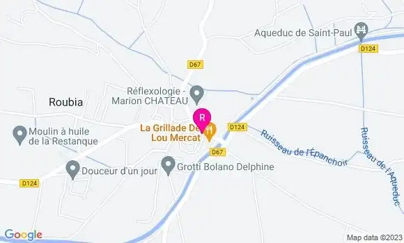 Localisation Restaurant Grill La Grillade de Lou Mercat
