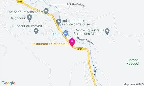 Localisation Restaurant  Le Monarque