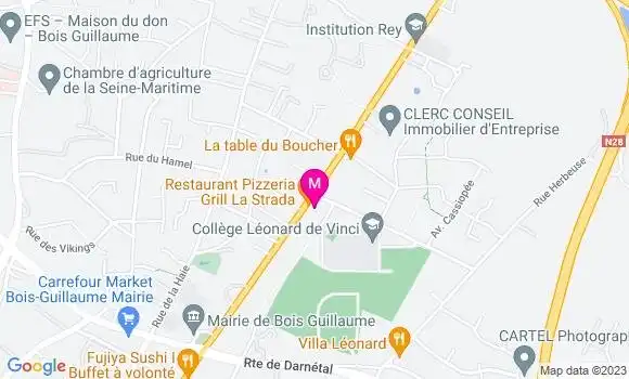 Localisation Pizzeria La Strada