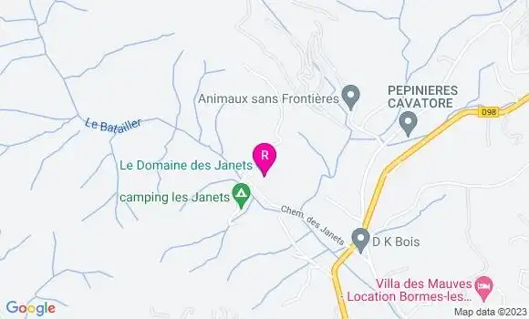 Localisation Restaurant  Le Domaine des Janets