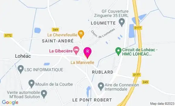 Localisation Restaurant  La Manivelle