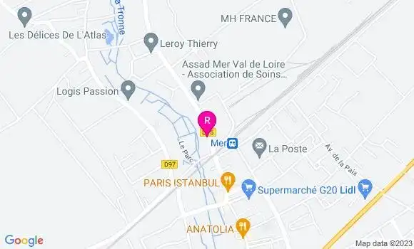 Localisation Restaurant  Le Jardin de Cassandre