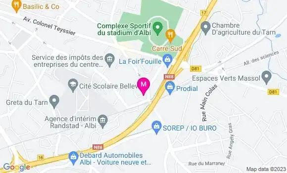 Localisation Restaurant Bar Le Verdi