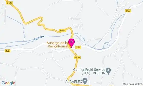 Localisation Auberge de la Ravignhouse