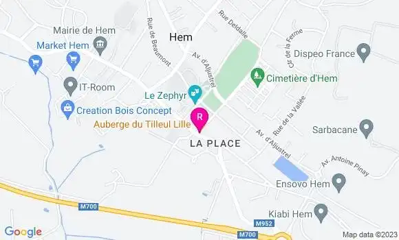 Localisation Auberge du Tilleul