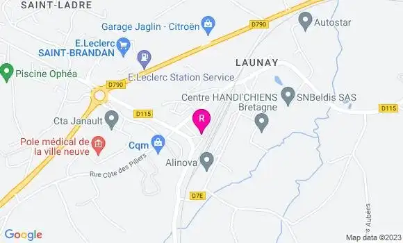 Localisation Bar Restaurant de la Gare