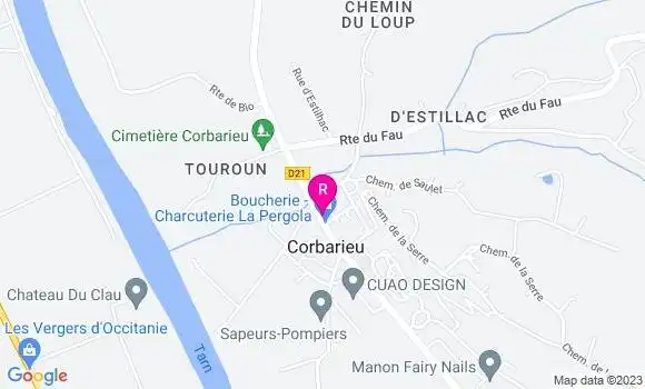 Localisation Restaurant  Le Vintage