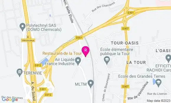 Localisation Restaurant de la Tour