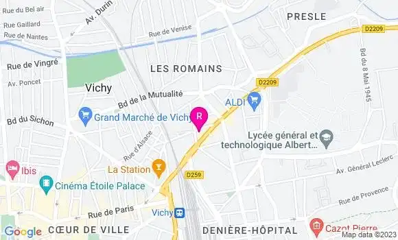 Localisation Restaurant Bar Bar des Thermaux