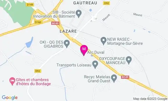 Localisation Restaurant  Arc Duval