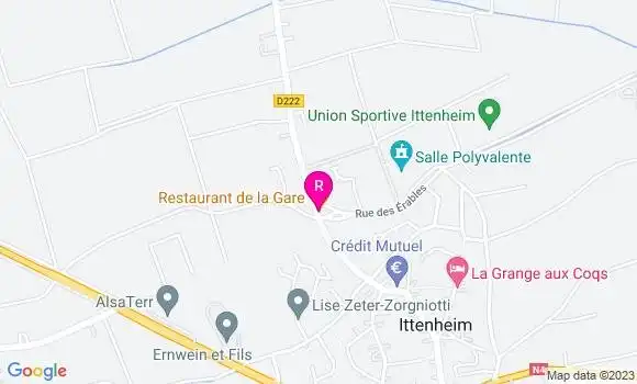 Localisation Restaurant de la Gare