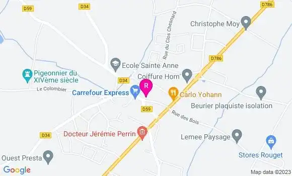Localisation Pizzeria La Fontaine