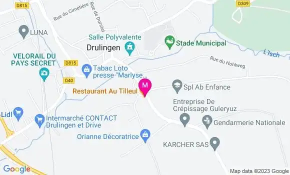 Localisation Restaurant  Au Tilleul