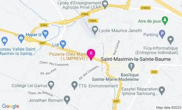 Localisation Pizzeria L
