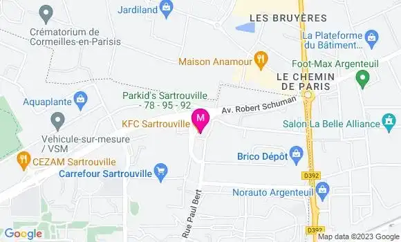 Localisation Fast Food Kfc