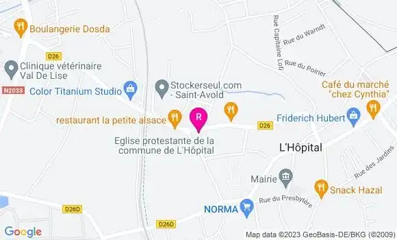 Localisation Restaurant  La Petite Alsace