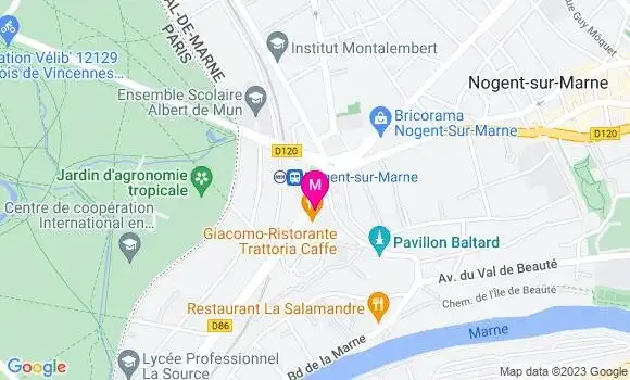 Localisation Restaurant Asiatique Palais Royal de Nogent