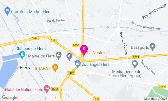 Localisation Pizzeria La Nostra