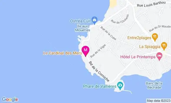 Localisation Restaurant  Le Cardinal des Mers