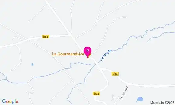 Localisation Restaurant  La Gourmandière