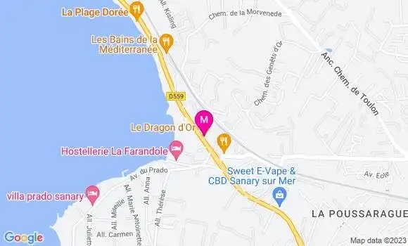 Localisation Restaurant Asiatique Le Dragon d