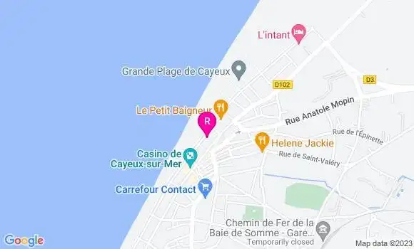 Localisation Restaurant de la Mer Baquana