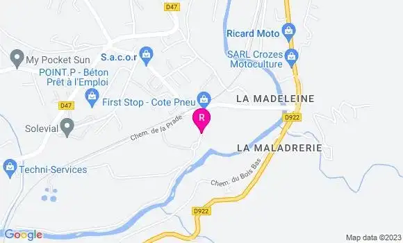 Localisation Restaurant Bar Chez Jules et Jeanne