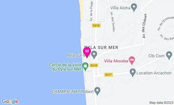 Localisation Restaurant  Villa du Pyla