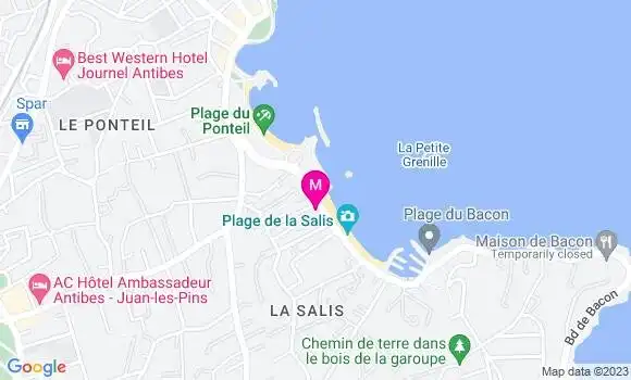 Localisation Le Bistrot de la Plage