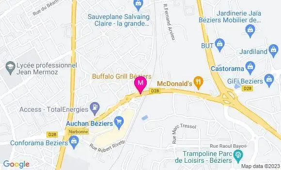 Localisation Restaurant Grill Buffalo Grill