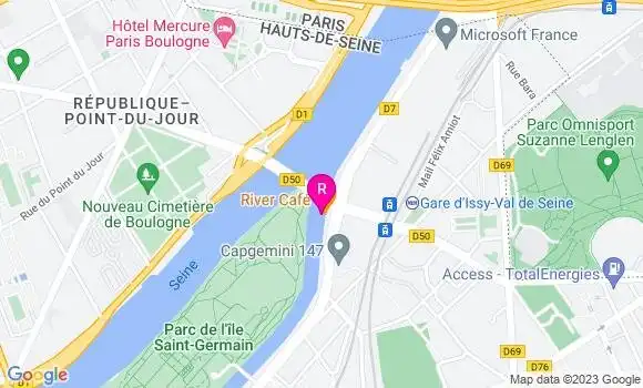 Localisation Restaurant  River Café