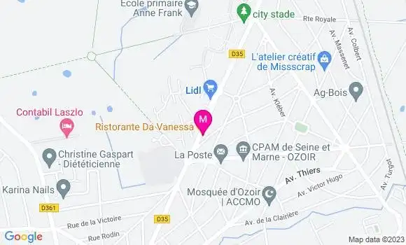 Localisation Pizzeria Ristorante Da Vanessa