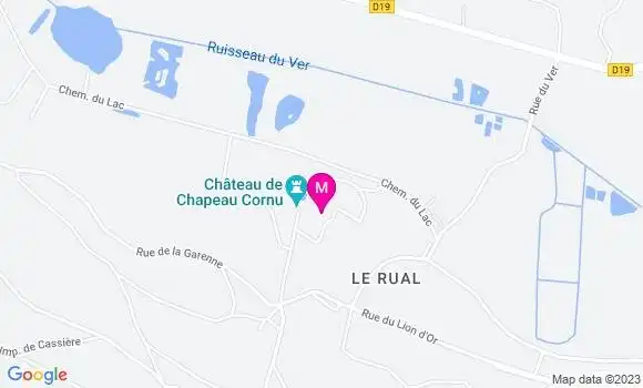 Localisation Restaurant  Château de Chapeau Cornu