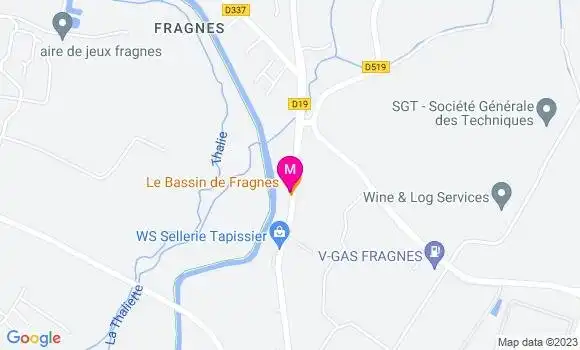 Localisation Restaurant  Le Bassin de Fragnes