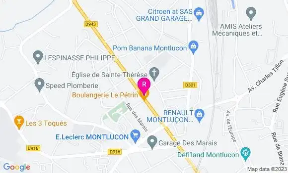 Localisation Restaurant  Le Bar des Marais