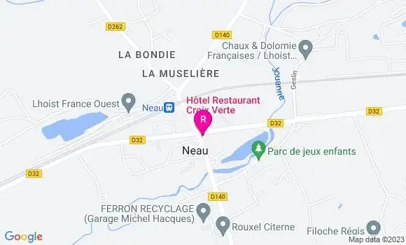 Localisation Hôtel Restaurant Croix Verte