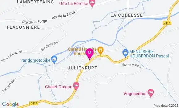 Localisation Restaurant  La Vallée de Cleurie