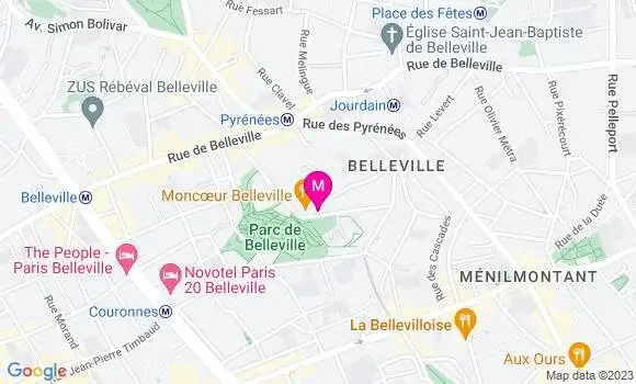 Localisation Restaurant  Le Vieux Belleville