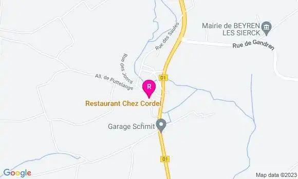 Localisation Restaurant  Chez Cordel